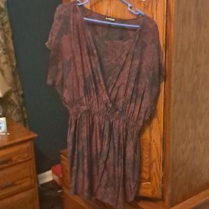 Express snake print short dress